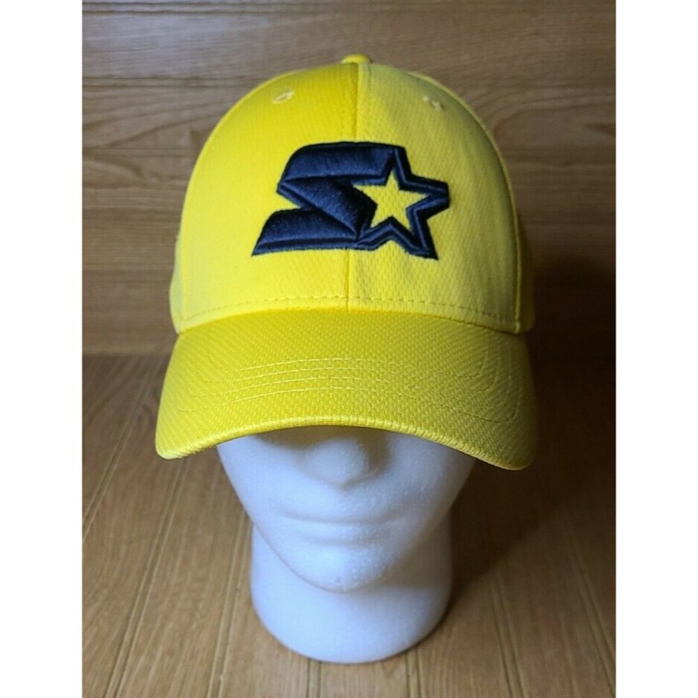 Yellow Starter Brand Logo S Star Embroidered Ball Cap Hook & Loop Adjustable Hat